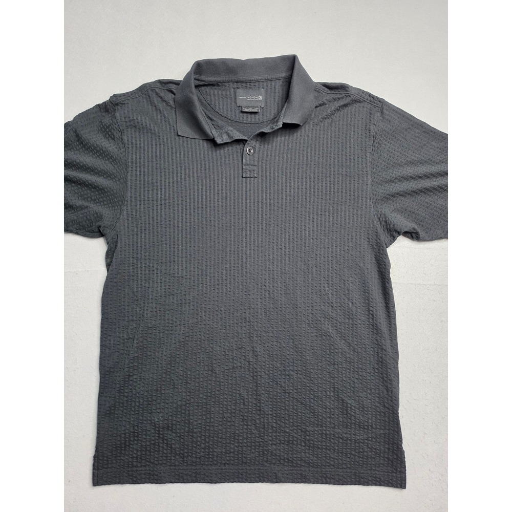 Jordan Two 3 Polo Shirt Mens XL Black‎ Cotton Textured Short Sleeve Golf Tennis